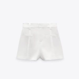 Zara White High Waisted Shorts